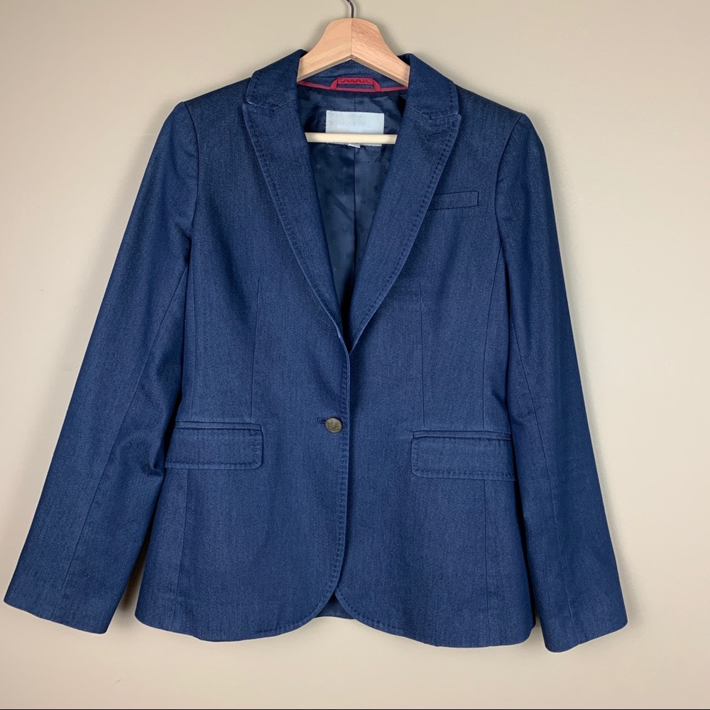 Banana Republic Denim Jean Blazer Jacket Size 4